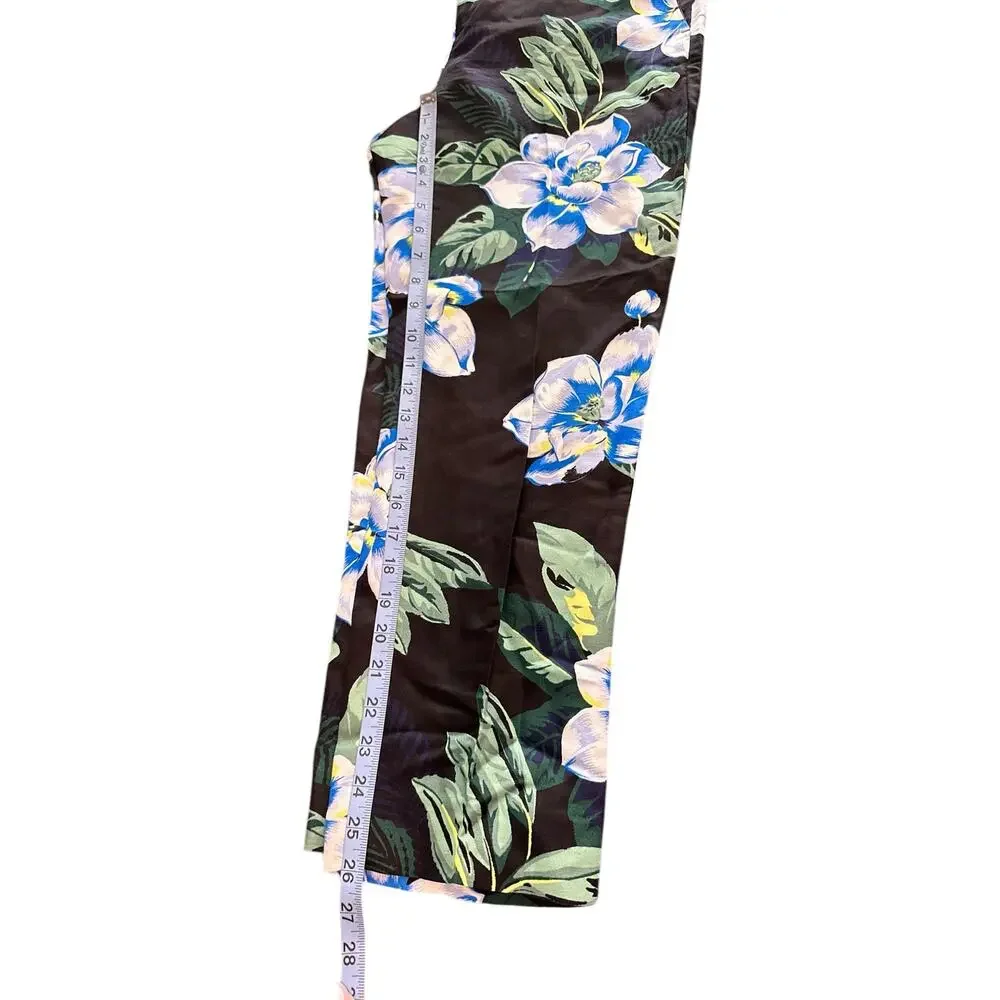 Banana Republic Blue Floral Print Office Work‎ Career Avery Trouser Pants Size 6